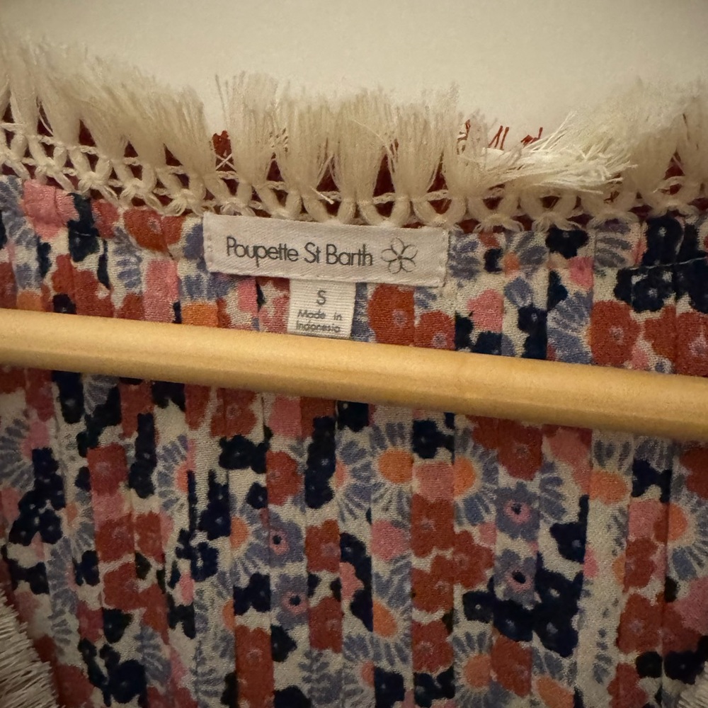 Poupette St Barth Floral Fringe Dress. Small. Excellent Condition.